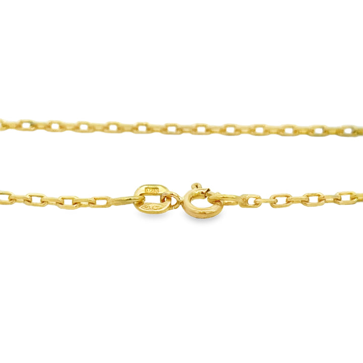 14K Yellow Gold Oval Link Chain Bracelet