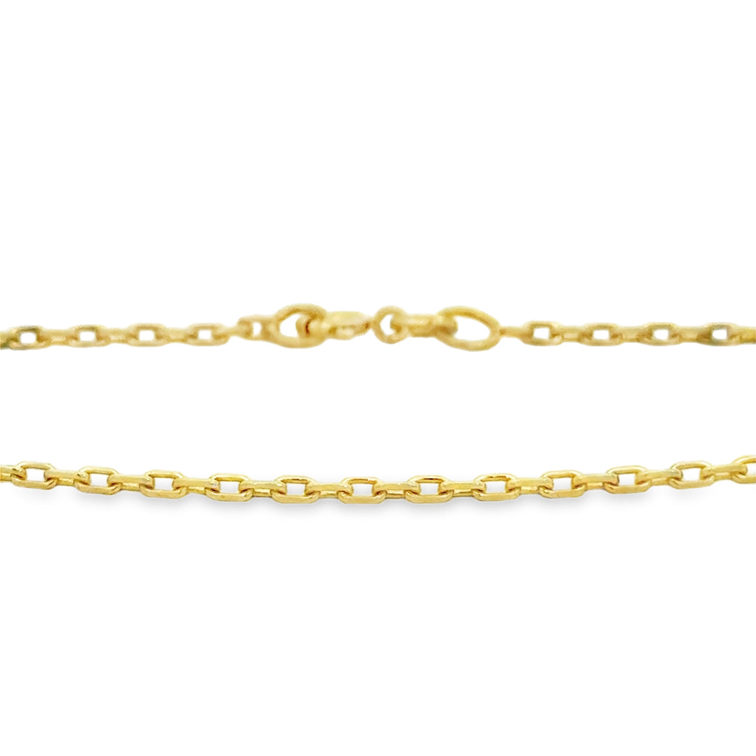 14K Yellow Gold Oval Link Chain Bracelet