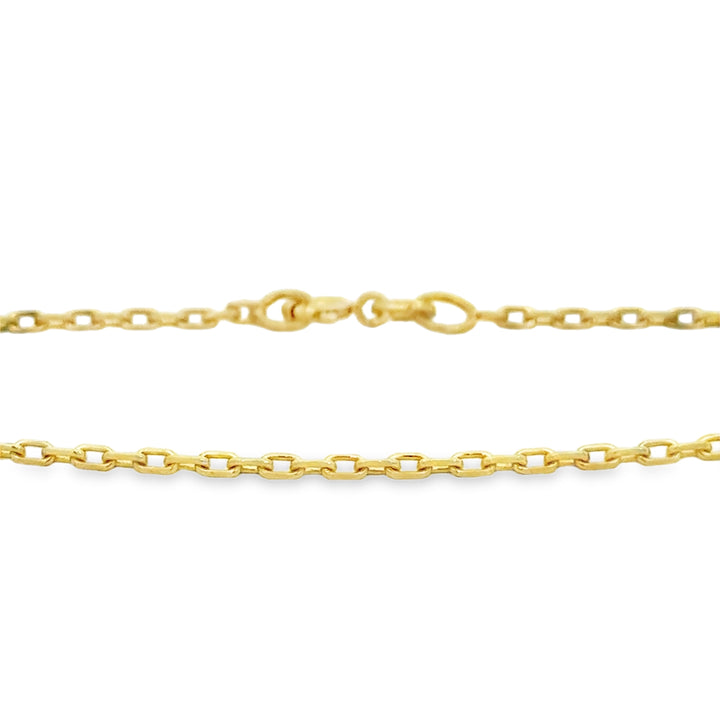 14K Yellow Gold Oval Link Chain Bracelet