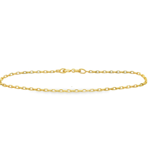 14K Yellow Gold Oval Link Chain Bracelet
