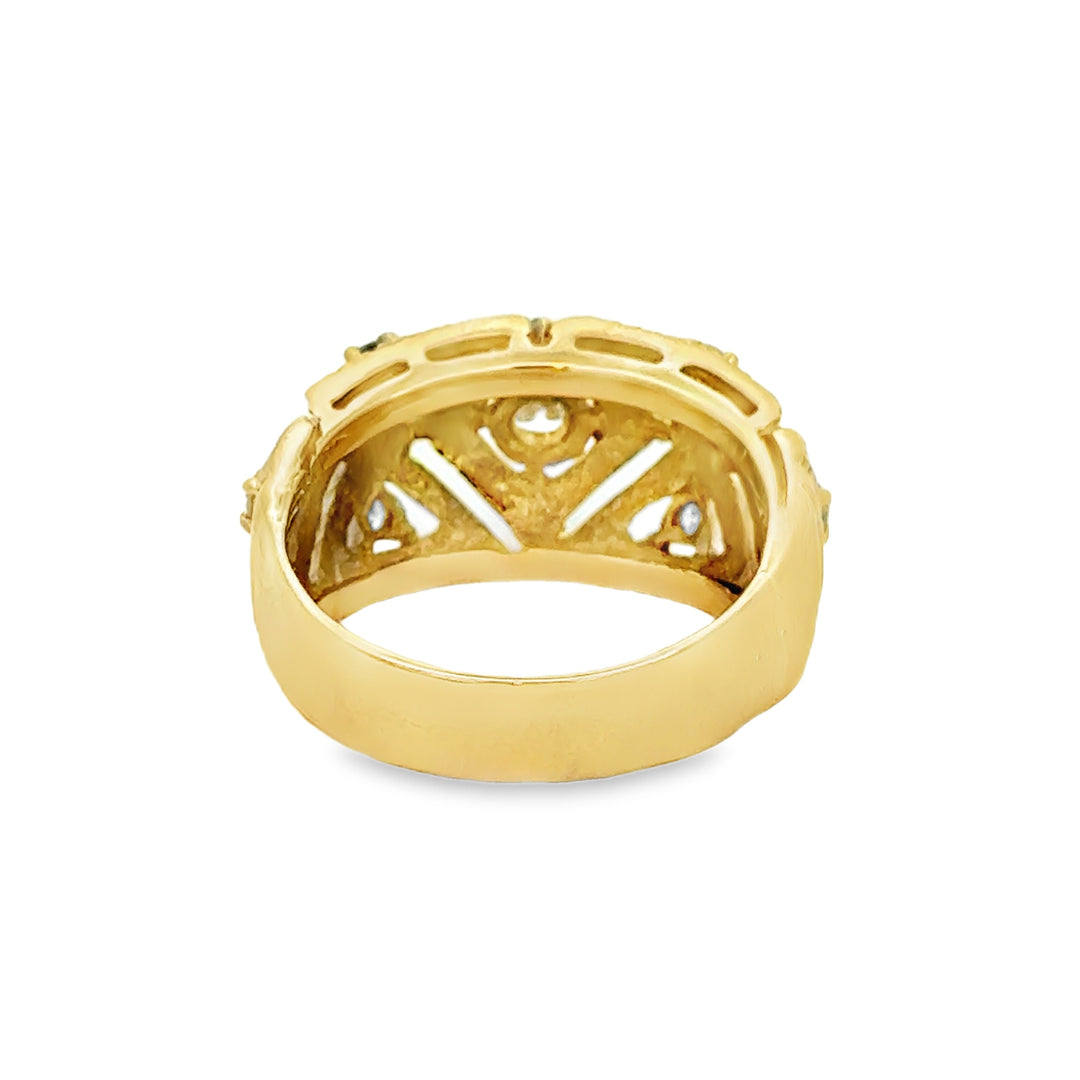0.35 CTW Diamond 18K Yellow Gold Estate Ring