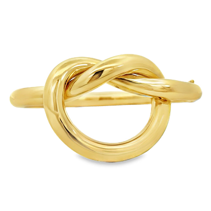 18K Yellow Gold Hinged Knot Cuff Bracelet