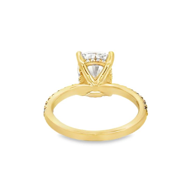 Lab Grown 3.05 CT Diamond 14K Yellow Gold Engagement Ring