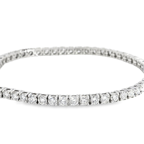 4.74 CTW Round Diamond 14K White Gold Bracelet