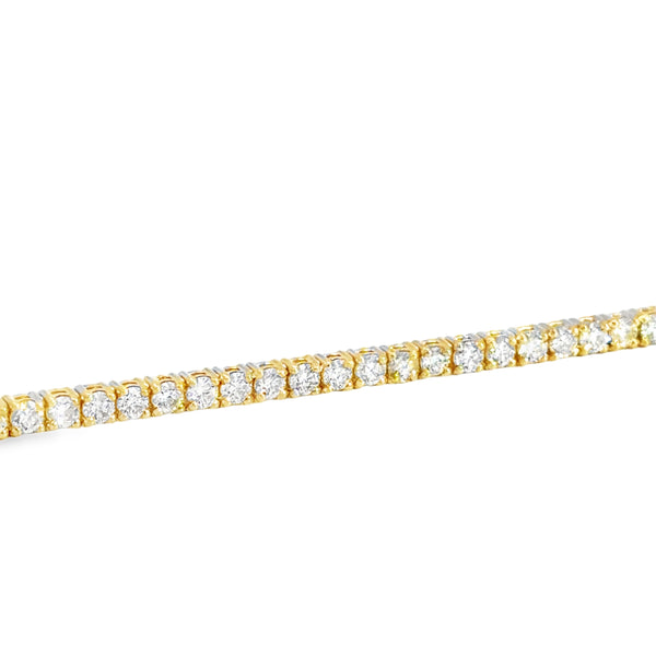 3.50 CTW Round Diamond 14K Yellow Gold Bracelet