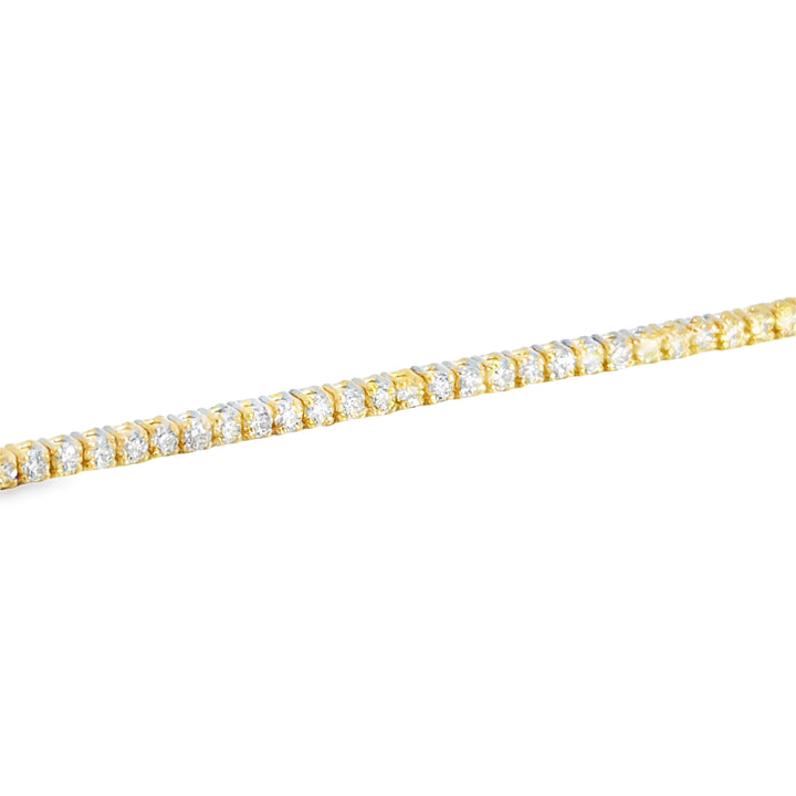 1.45 CTW Round Diamond 14K Yellow Gold Bracelet