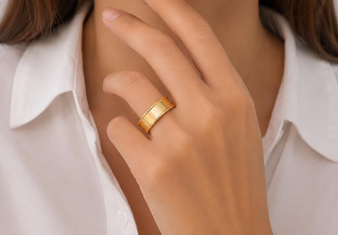18K Yellow Gold Men’s Wedding Band