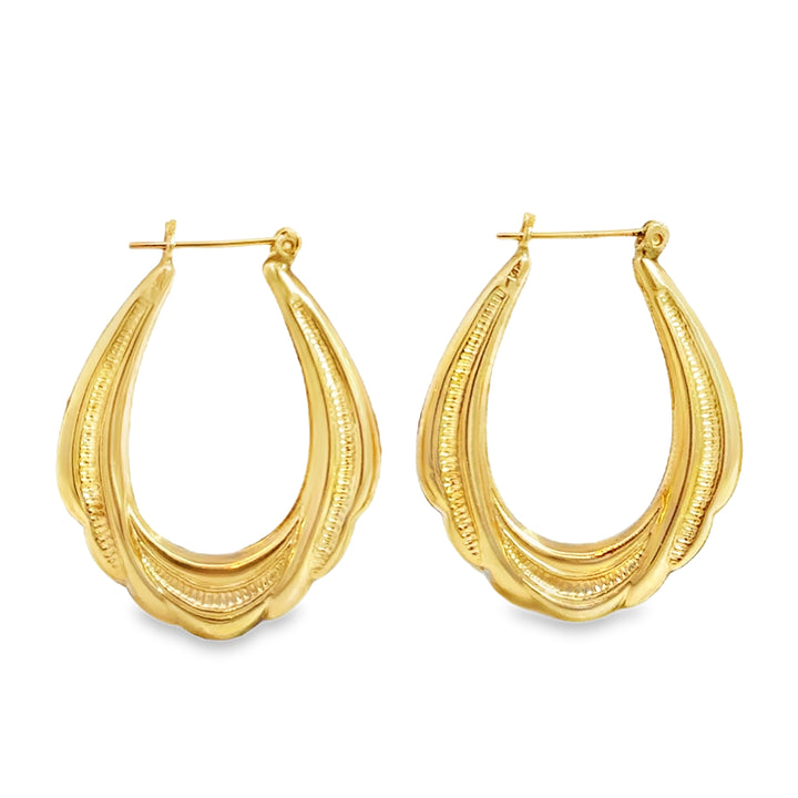 14K Yellow Gold Hoop Earrings