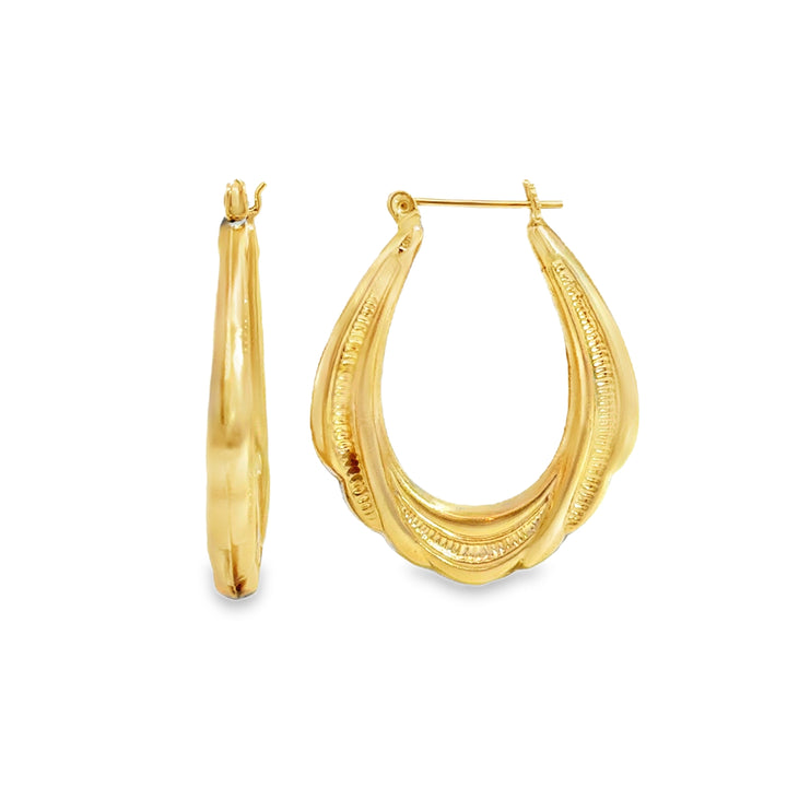 14K Yellow Gold Hoop Earrings