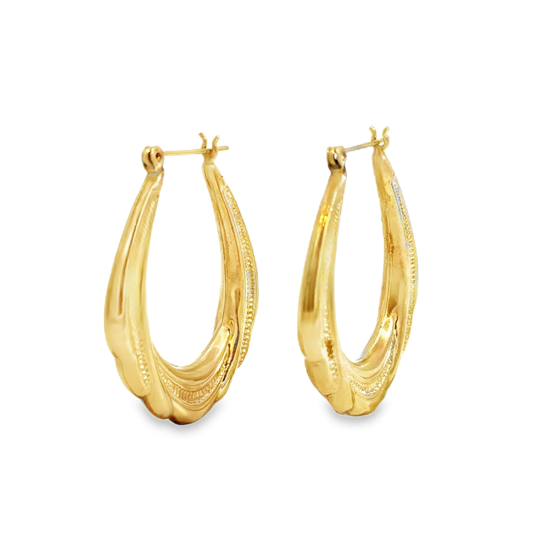 14K Yellow Gold Hoop Earrings