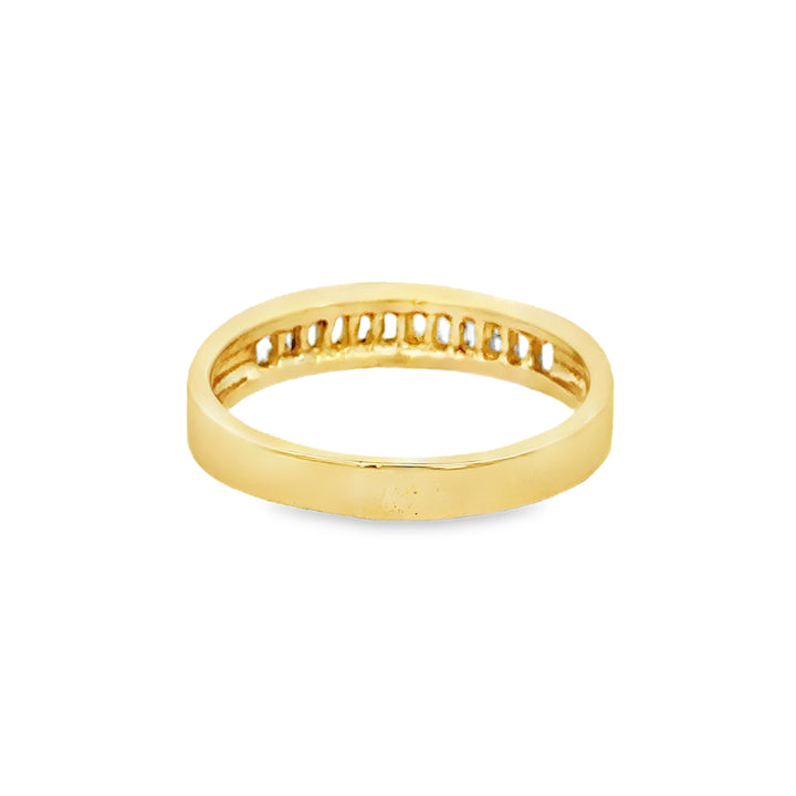 0.60 CTW Baguette Diamond 14K Yellow Gold Channel-Set Band Ring