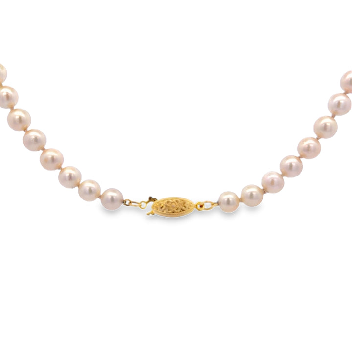 7.5mm Creamy White Pearl 22-Inch Necklace