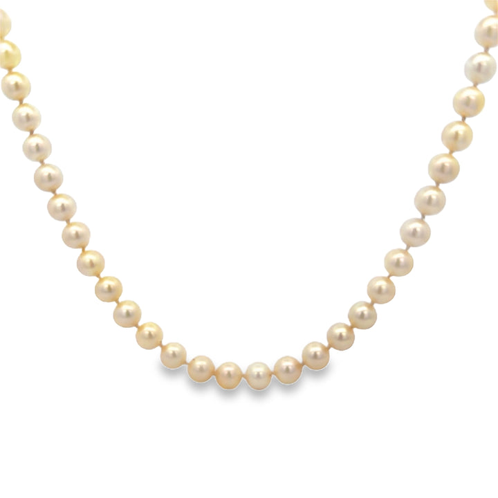 7.5mm Creamy White Pearl 22-Inch Necklace