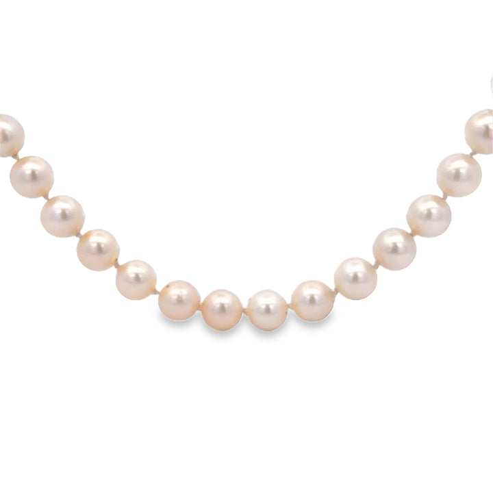 7.5mm Creamy White Pearl 22-Inch Necklace