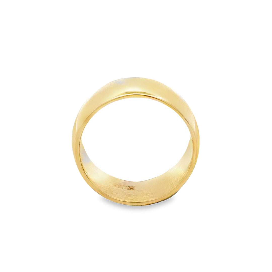 14K Yellow Gold 7.8mm Wide Band Ring