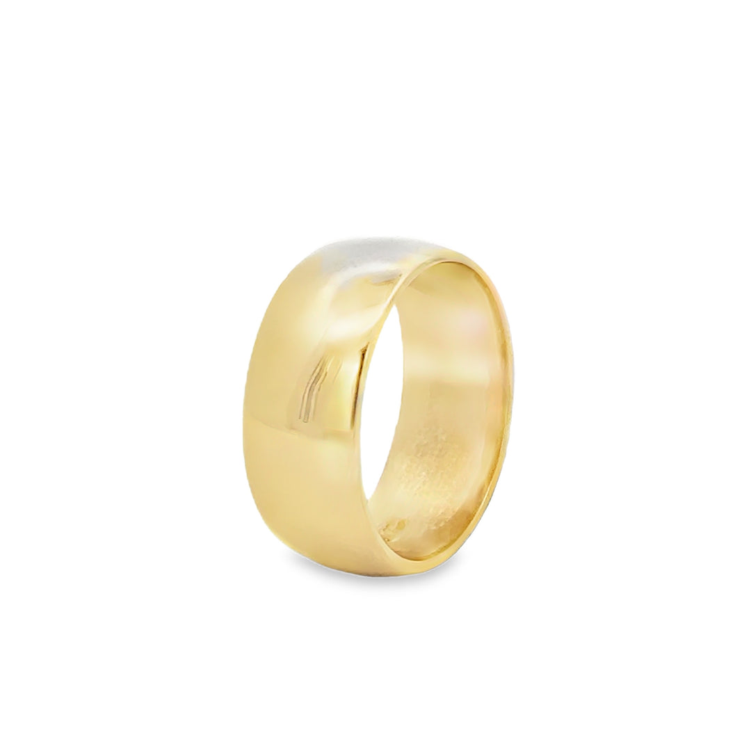 14K Yellow Gold 7.8mm Wide Band Ring