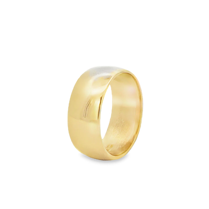 14K Yellow Gold 7.8mm Wide Band Ring