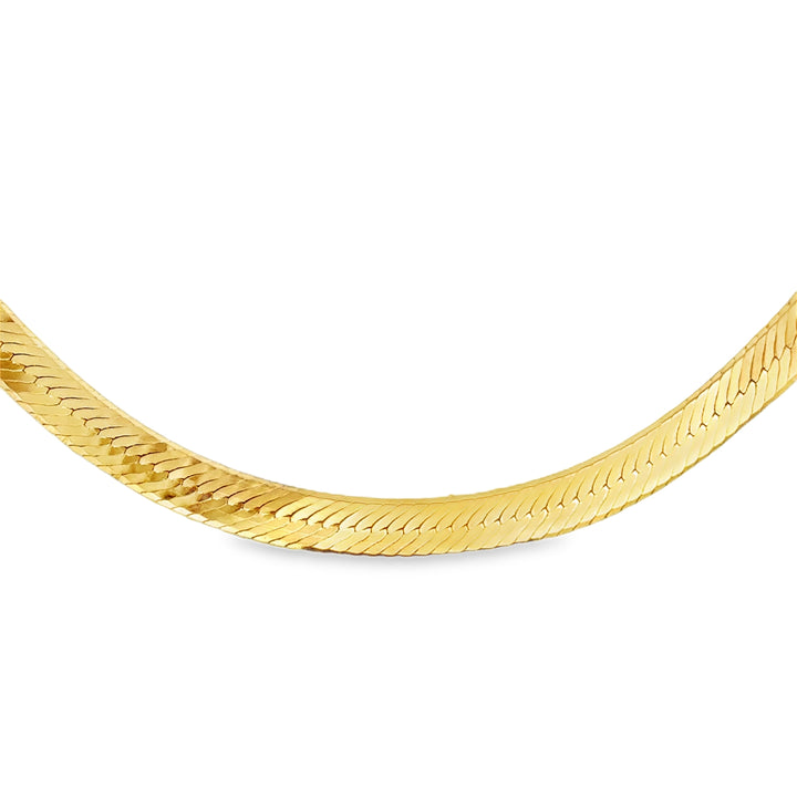 14K Yellow Gold 4.75mm Herringbone Chain Necklace
