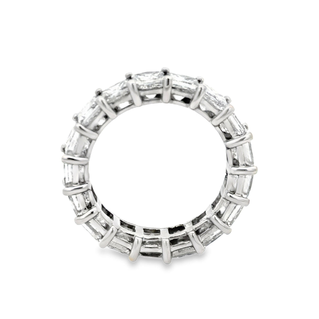 5.58 CTW Princess Cut Diamond Platinum Eternity Band