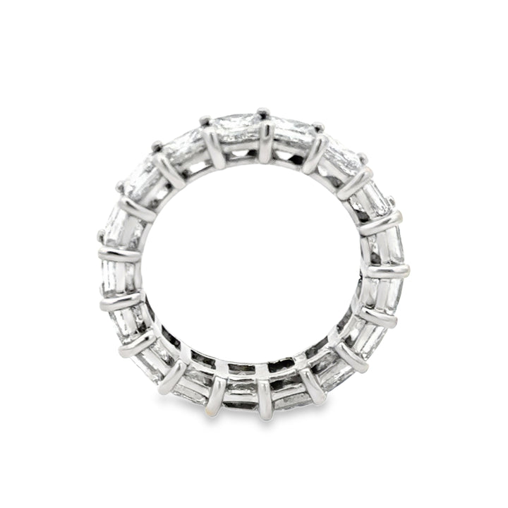 5.58 CTW Princess Cut Diamond Platinum Eternity Band