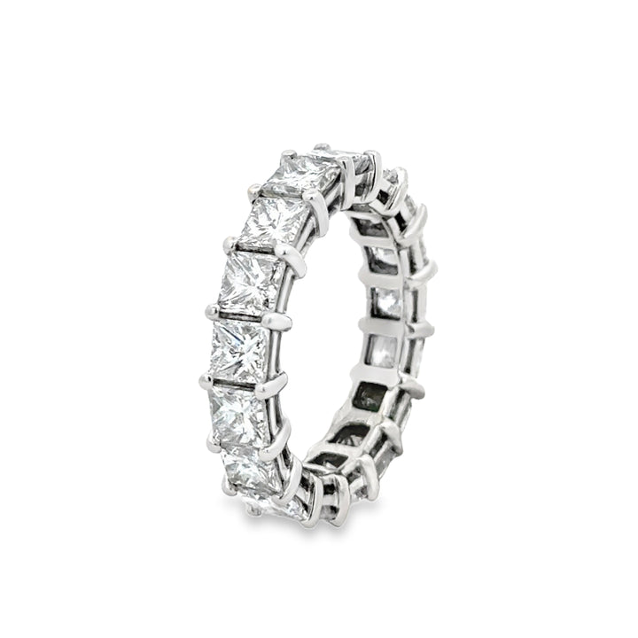 5.58 CTW Princess Cut Diamond Platinum Eternity Band