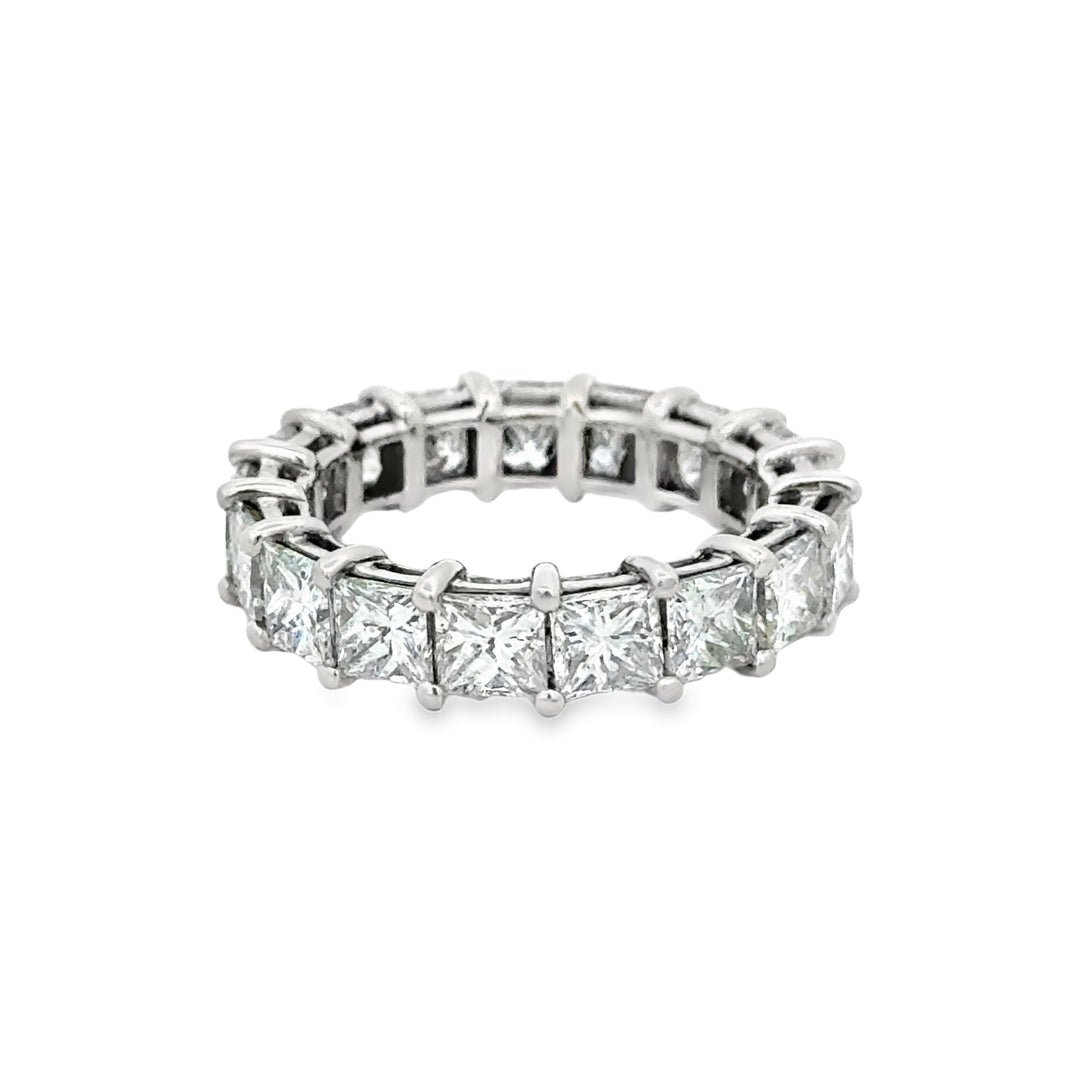5.58 CTW Princess Cut Diamond Platinum Eternity Band