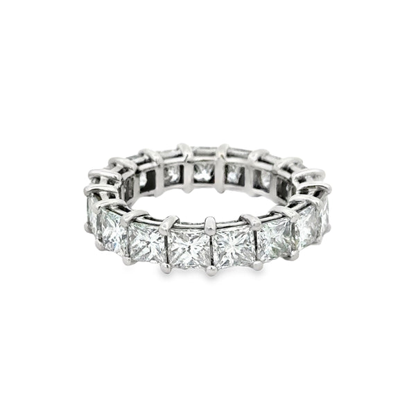 5.58 CTW Princess Cut Diamond Platinum Eternity Band