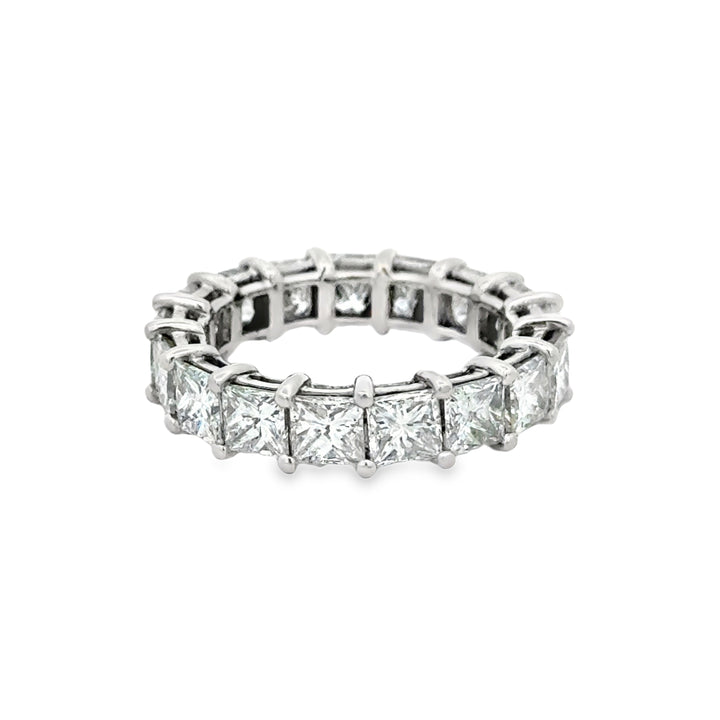 5.58 CTW Princess Cut Diamond Platinum Eternity Band