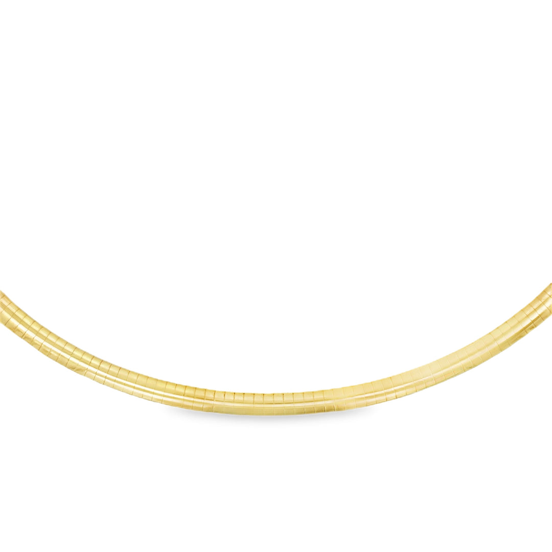 14K Yellow Gold Italian Omega Chain Necklace