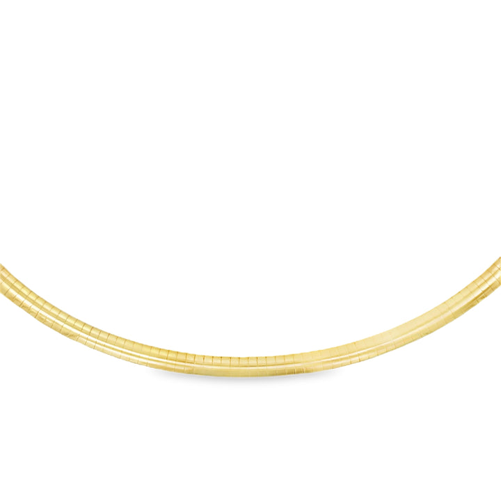 14K Yellow Gold Italian Omega Chain Necklace