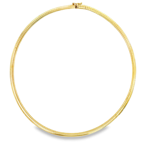 14K Yellow Gold Italian Omega Chain Necklace