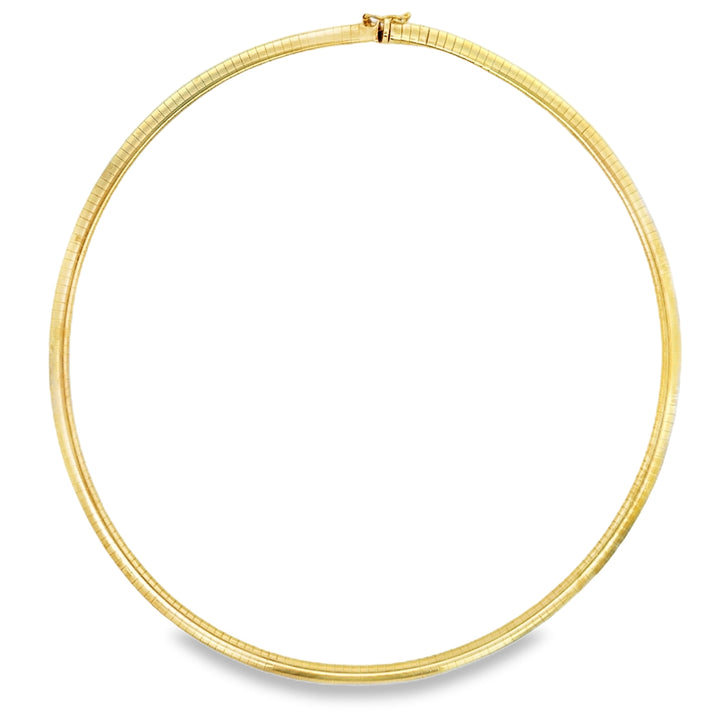 14K Yellow Gold Italian Omega Chain Necklace