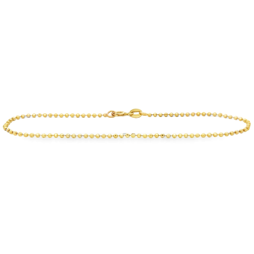 14K Yellow Gold Italian Ball Chain Bracelet