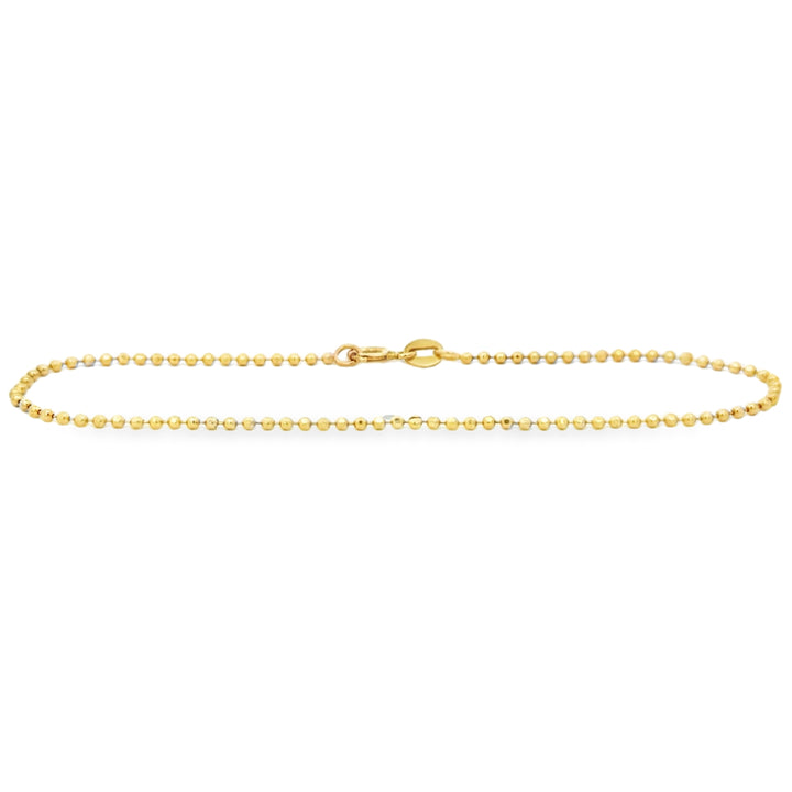 14K Yellow Gold Italian Ball Chain Bracelet