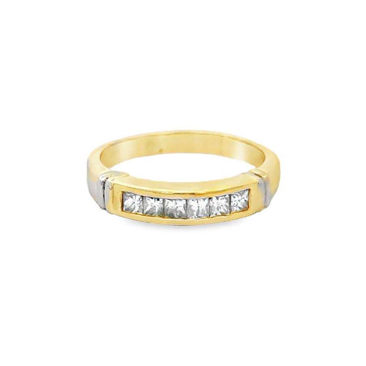0.50 CTW Diamond 14K Yellow &amp; White Gold Band