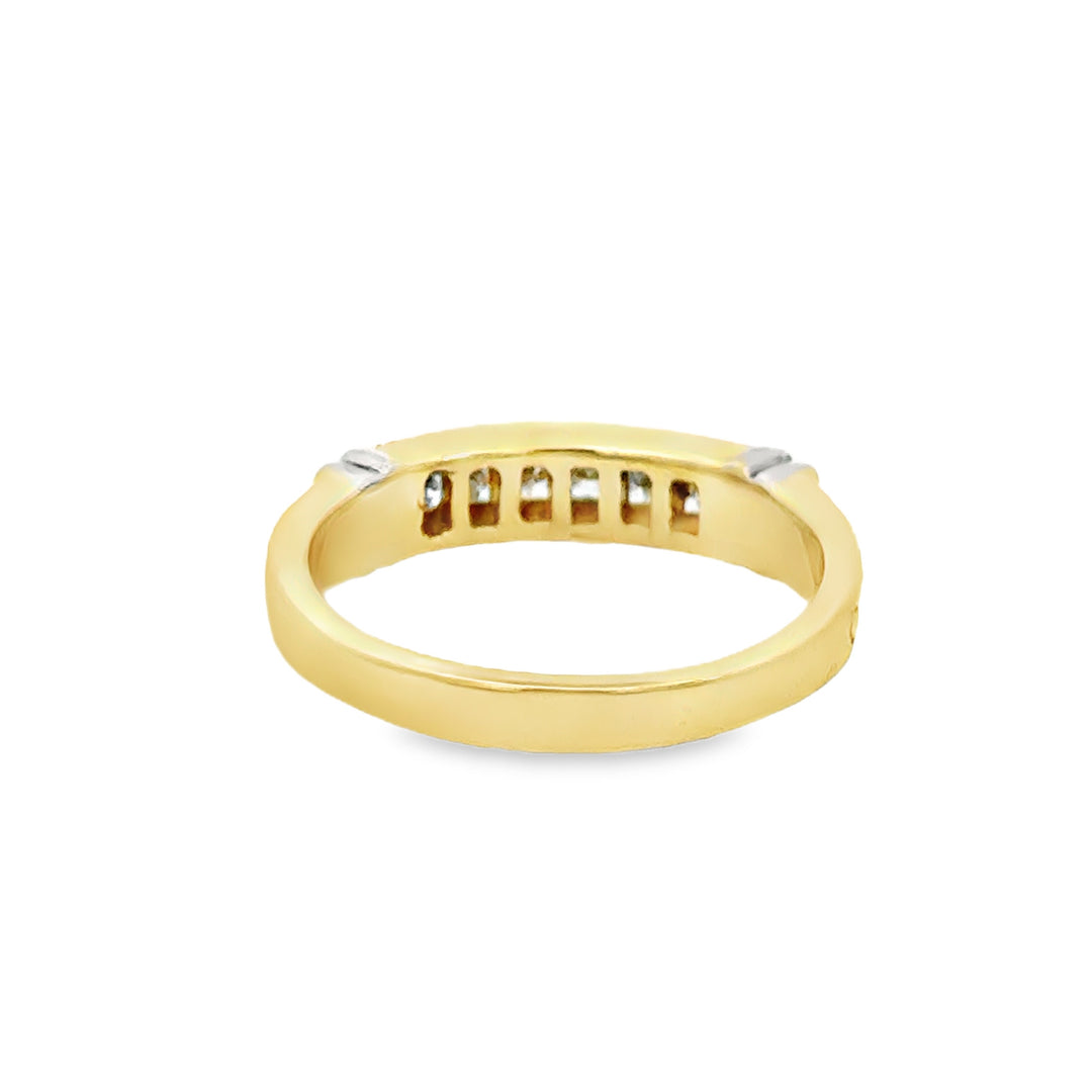 0.50 CTW Diamond 14K Yellow &amp; White Gold Band
