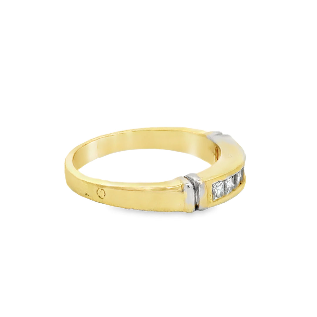 0.50 CTW Diamond 14K Yellow &amp; White Gold Band