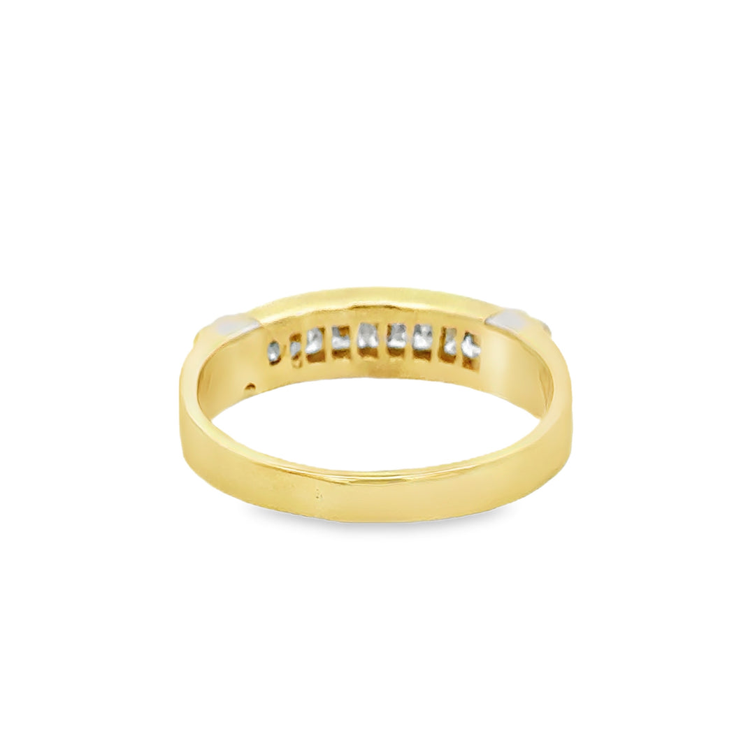 0.50 CTW Diamond 18K Yellow &amp; White Gold Band