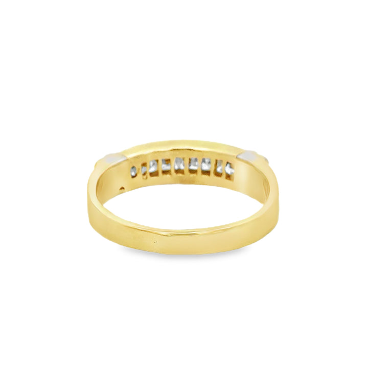 0.50 CTW Diamond 18K Yellow &amp; White Gold Band