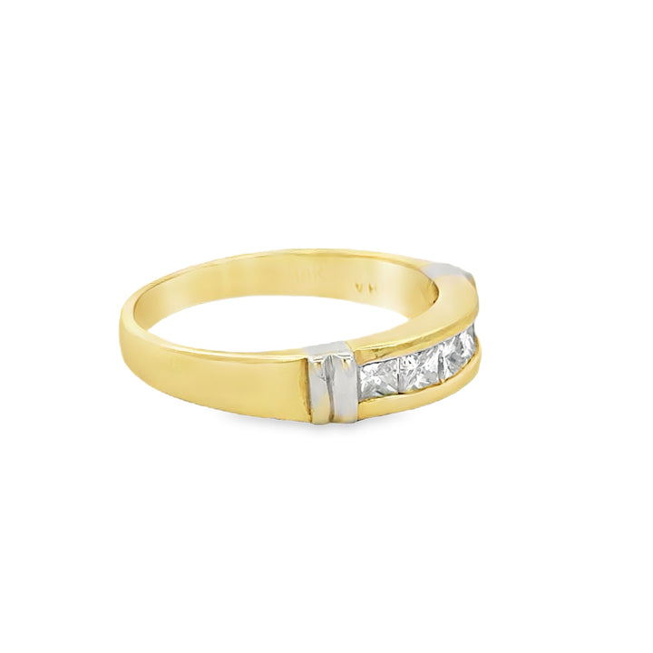 0.50 CTW Diamond 18K Yellow &amp; White Gold Band
