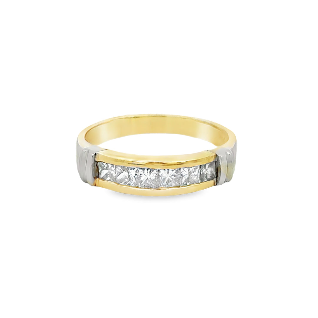 0.50 CTW Diamond 18K Yellow &amp; White Gold Band