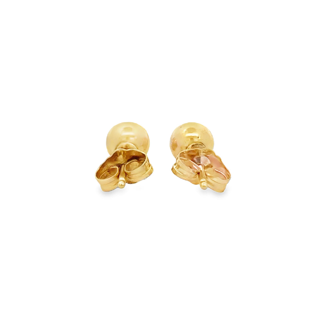14K Yellow Gold 5mm Ball Stud Earrings
