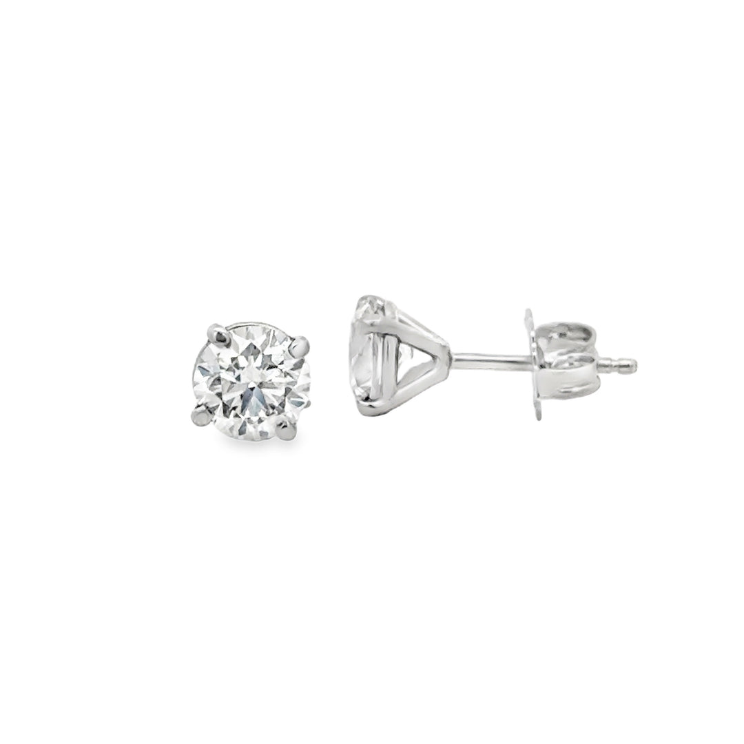 Legacy 1.49 CTW GIA Certified Diamond Platinum Stud Earrings