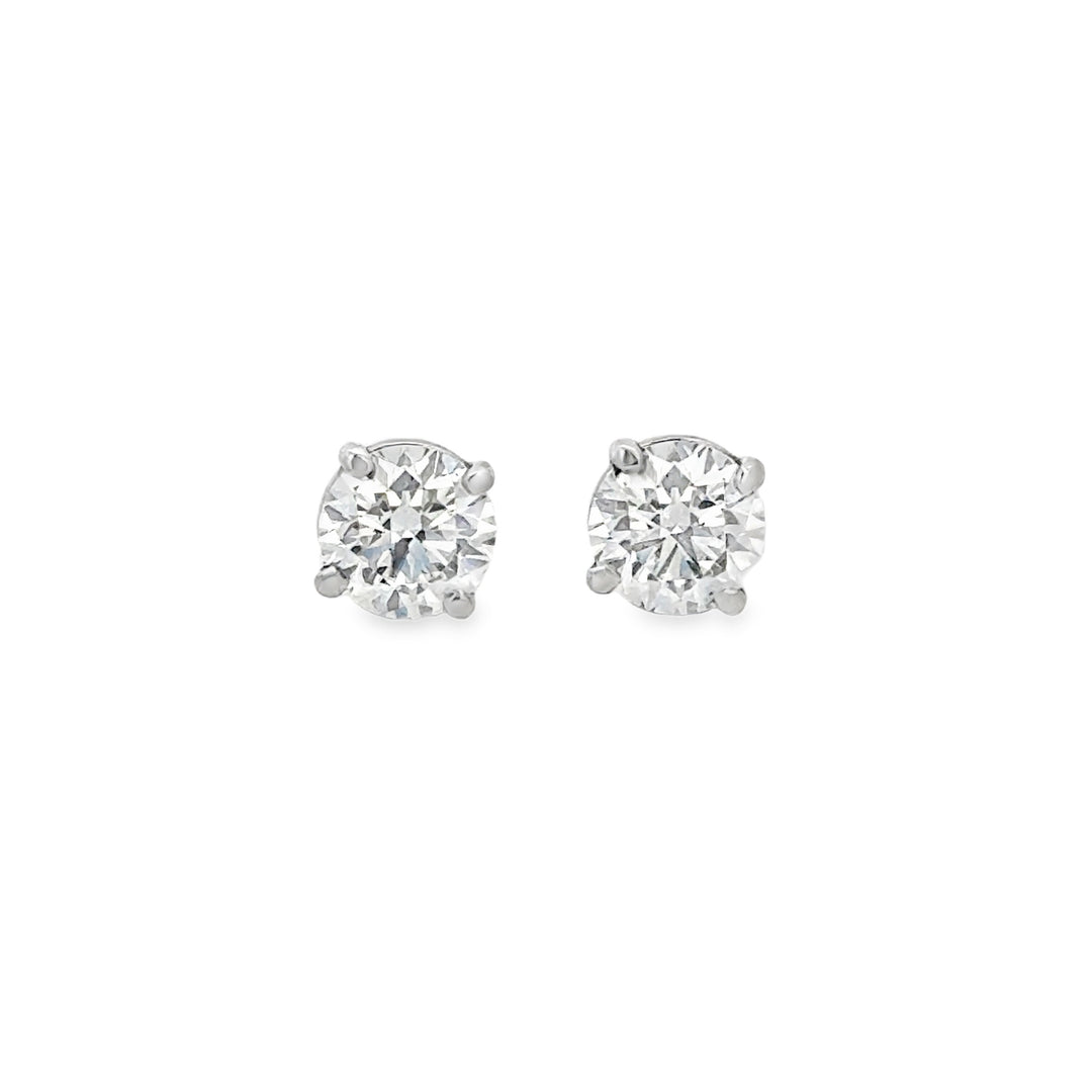 Legacy 1.49 CTW GIA Certified Diamond Platinum Stud Earrings