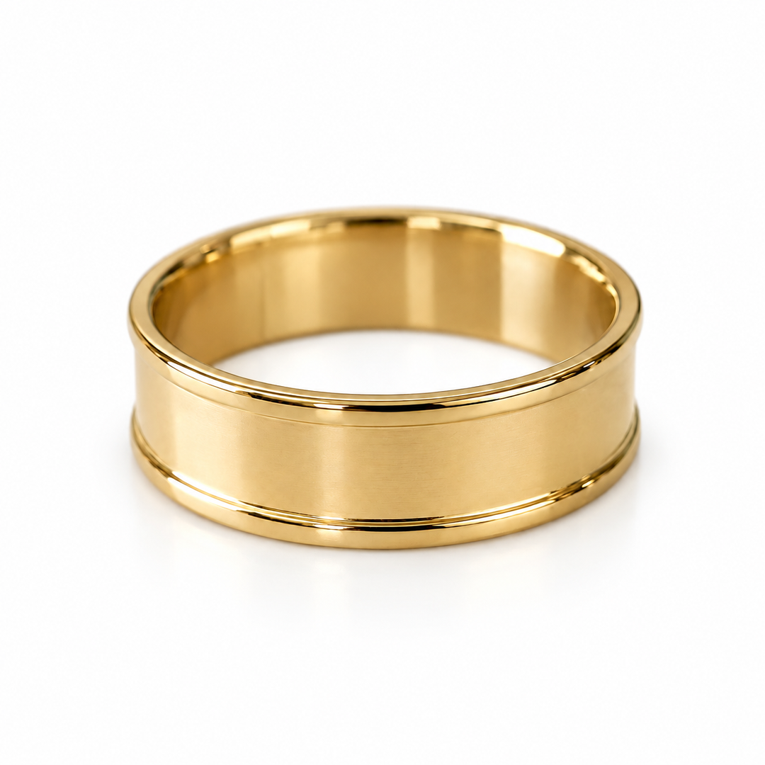18K Yellow Gold Men’s Wedding Band