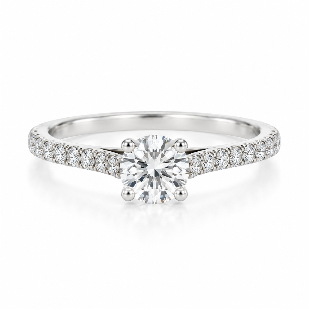 0.94 CTW Diamond 14K White Gold Engagement Ring – Wm. Harold &amp; Sons Collection