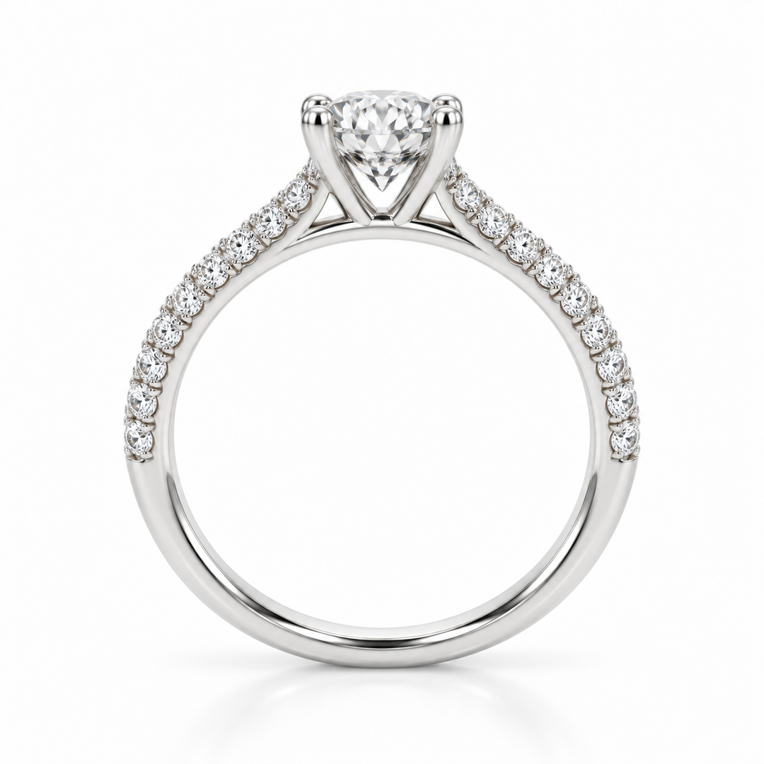 0.94 CTW Diamond 14K White Gold Engagement Ring – Wm. Harold &amp; Sons Collection