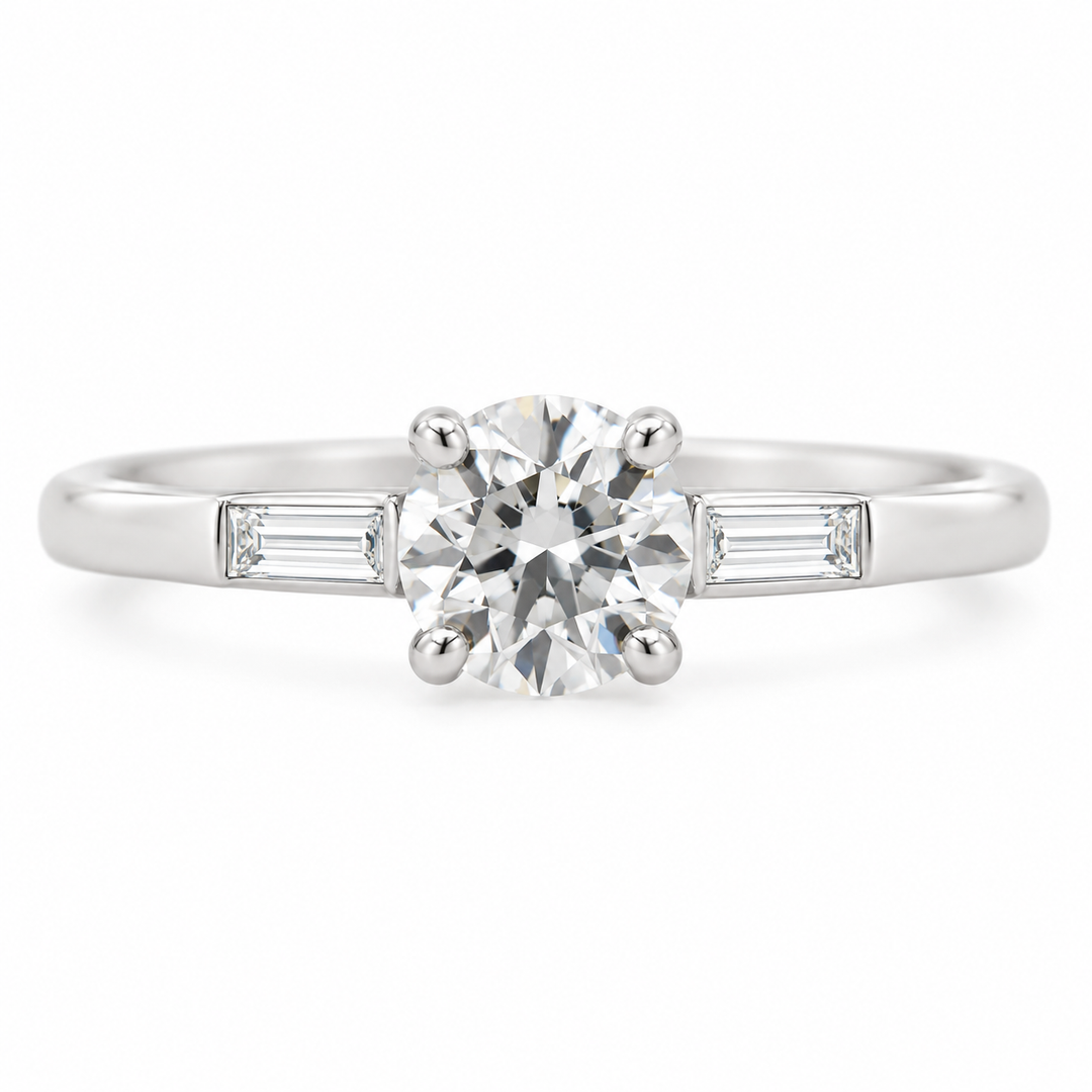1.07 CT Platinum Art Deco Diamond Ring
