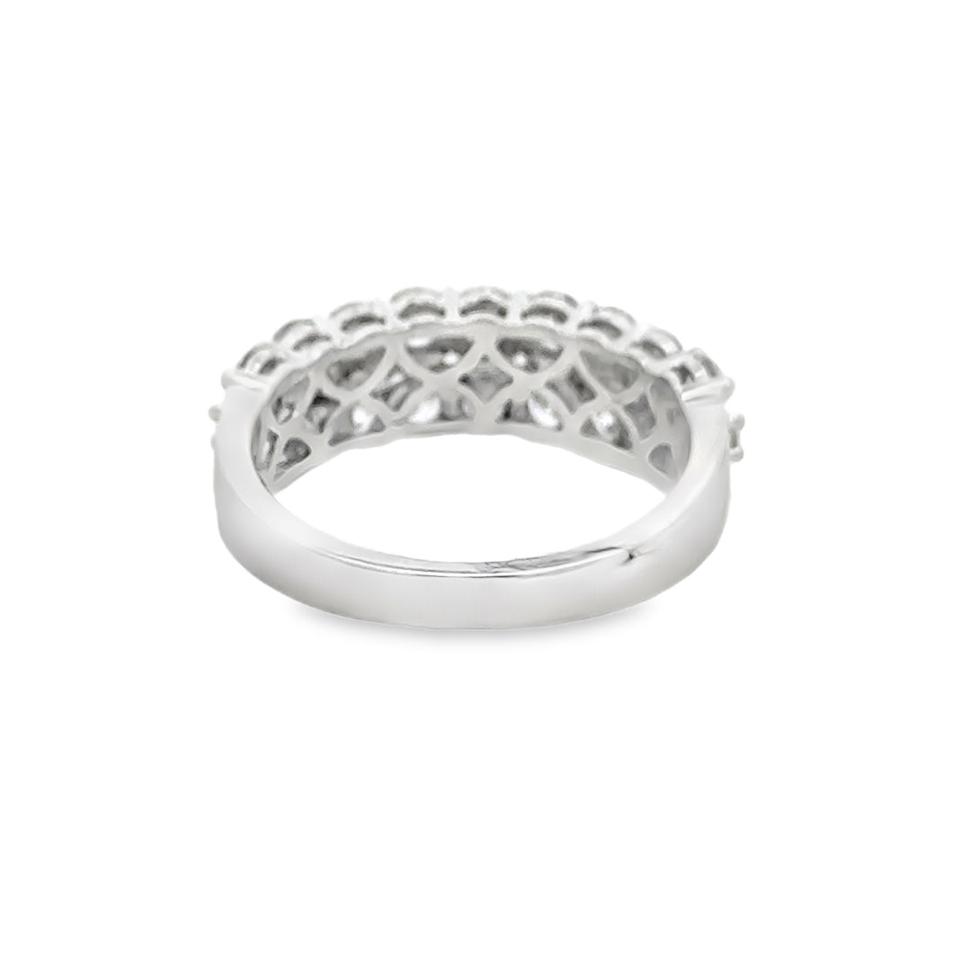 1.74 CTW Round Diamond 18K White Gold Ring