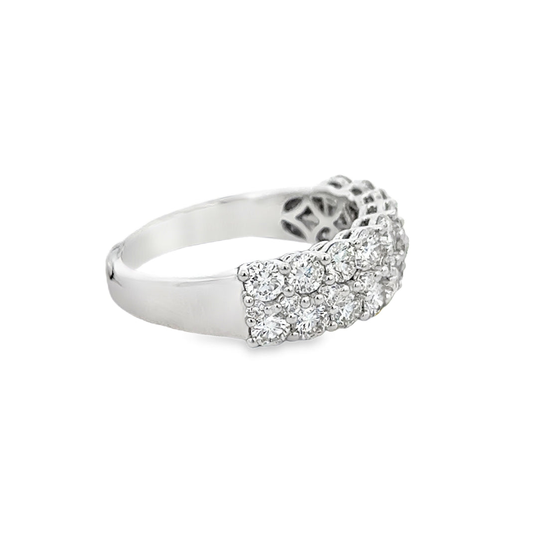 1.74 CTW Round Diamond 18K White Gold Ring